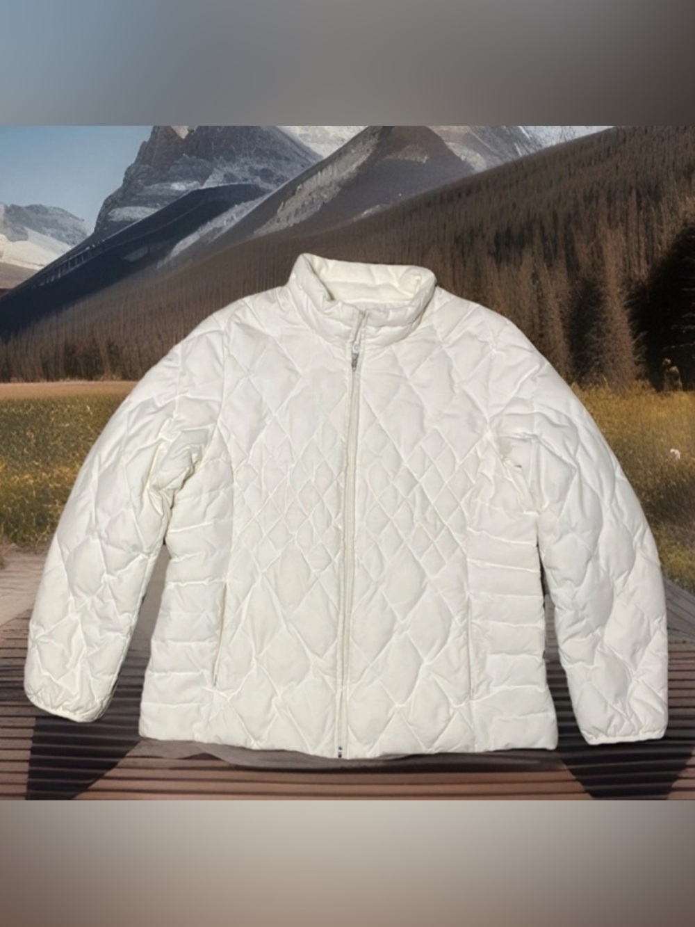 Pendleton White Women’s Down Puffer Jacket Size: XL Warm